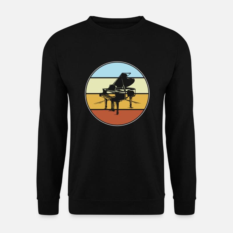 Klavier Retro - Unisex Pullover - Schwarz