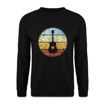 Guitar Retro - Unisex Sweatshirt - black - Front - Alina (178cm) & Michal (187cm)