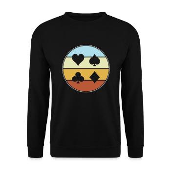 Poker Rétro - Sweat-shirt Unisexe - noir - Devant - Alina (178cm) & Michal (187cm)