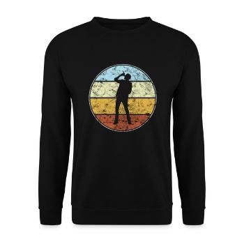 Chanteur Rétro - Sweat-shirt Unisexe - noir - Devant - Alina (178cm) & Michal (187cm)