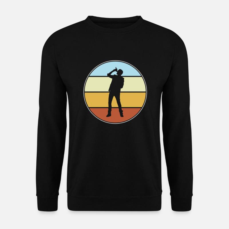 Sänger Retro - Unisex Pullover - Schwarz
