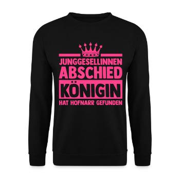 Braut Hochzeit Heiraten Junggesellenabschied - Unisex Pullover - Schwarz - Vorne - Alina (178cm) & Michal (187cm)