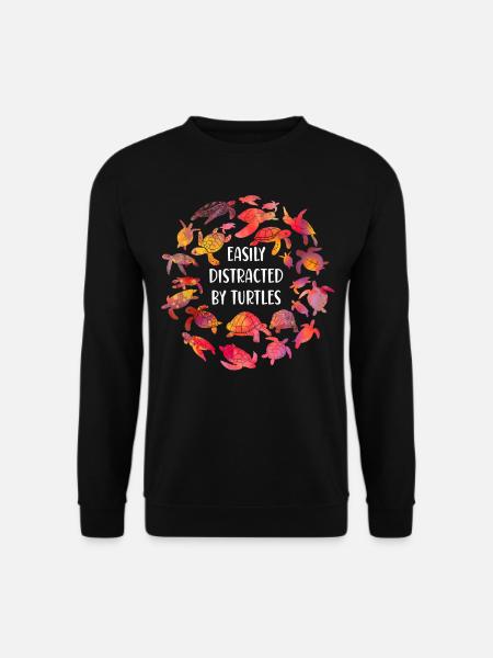 Sea Turtle Tortoise Easily - Unisex Pullover - Schwarz