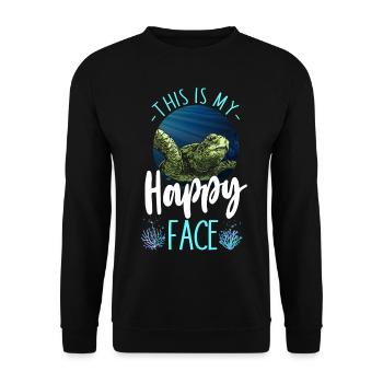 tortue de mer c’est mon - Sweat-shirt Unisexe - noir - Devant - Alina (178cm) & Michal (187cm)