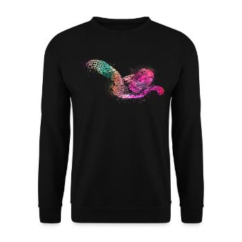 Sea Turtle Tortoise Watercolor - Unisex Pullover - Schwarz - Vorne - Alina (178cm) & Michal (187cm)