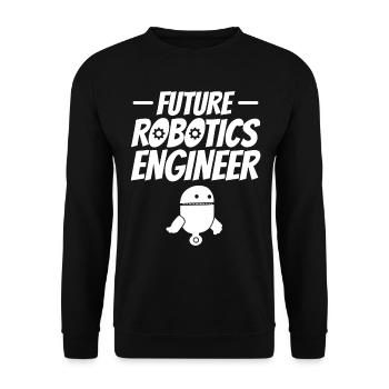 Future Robotics Engineer - Machine Learning AI Rob - Unisex Pullover - Schwarz - Vorne - Alina (178cm) & Michal (187cm)