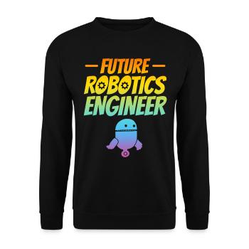 AI Robotics Machine Learning - Future Robotics Eng - Unisex Sweatshirt - black - Front - Alina (178cm) & Michal (187cm)