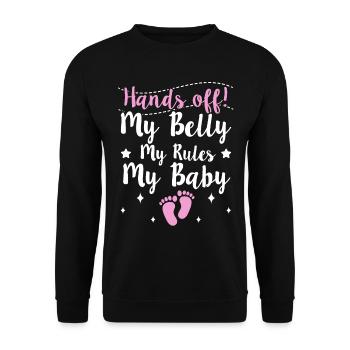 Nous allons avoir une annonce de bébé - Sweat-shirt Unisexe - noir - Devant - Alina (178cm) & Michal (187cm)