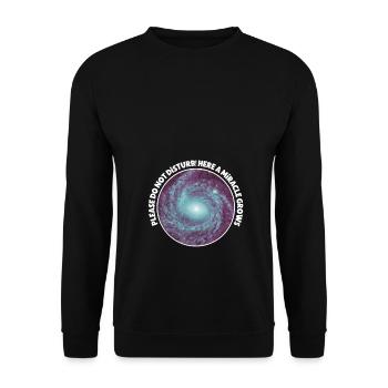 Nous allons avoir une annonce de bébé - Sweat-shirt Unisexe - noir - Devant - Alina (178cm) & Michal (187cm)