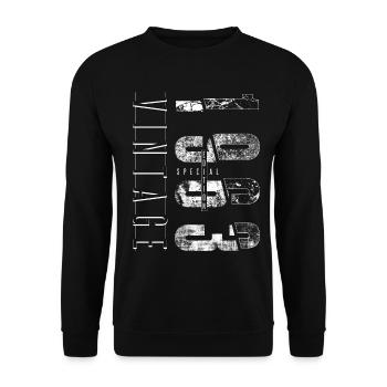 Vintage 1963 Special Edition Year of birth 1963 - Unisex Sweatshirt - black - Front - Alina (178cm) & Michal (187cm)