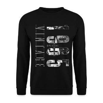 Vintage 1965 Special Edition Year of birth 1965 - Unisex Sweatshirt - black - Front - Alina (178cm) & Michal (187cm)