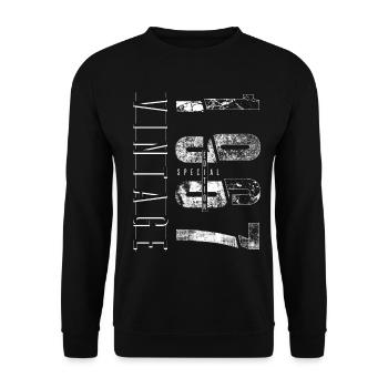 Vintage 1967 Special Edition Geburtsjahr 1967 - Unisex Pullover - Schwarz - Vorne - Alina (178cm) & Michal (187cm)