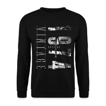 Vintage 1974 Special Edition Year of birth 1974 - Unisex Sweatshirt - black - Front - Alina (178cm) & Michal (187cm)