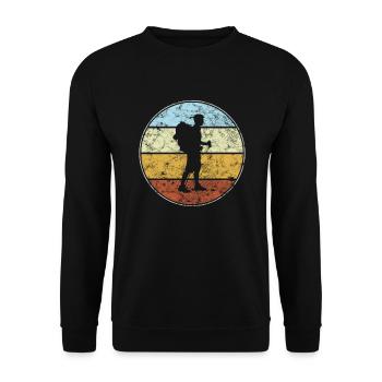 Hiking Retro - Unisex Sweatshirt - black - Front - Alina (178cm) & Michal (187cm)