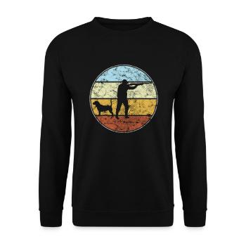 Hunter Rétro - Sweat-shirt Unisexe - noir - Devant - Alina (178cm) & Michal (187cm)
