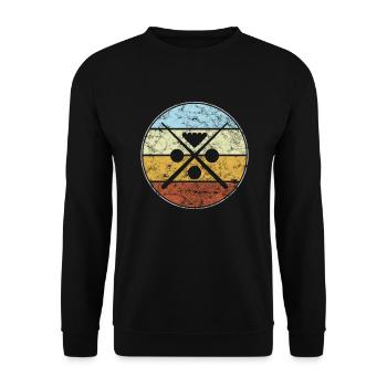Billiard Retro - Unisex Pullover - Schwarz - Vorne - Alina (178cm) & Michal (187cm)
