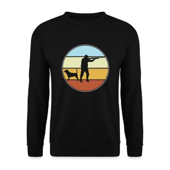 Hunter Rétro - Sweat-shirt Unisexe - noir - Devant - Alina (178cm) & Michal (187cm)