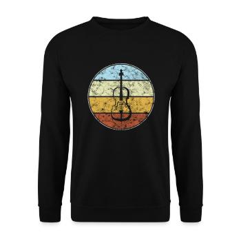 Violon Rétro - Sweat-shirt Unisexe - noir - Devant - Alina (178cm) & Michal (187cm)