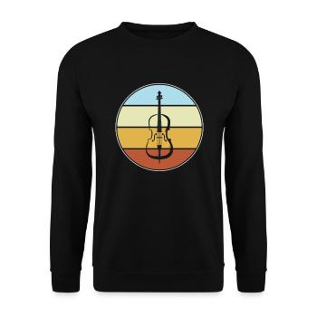 Violon Rétro - Sweat-shirt Unisexe - noir - Devant - Alina (178cm) & Michal (187cm)