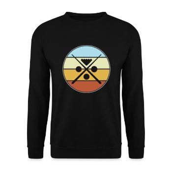Billiard Retro - Unisex Pullover - Schwarz - Vorne - Alina (178cm) & Michal (187cm)