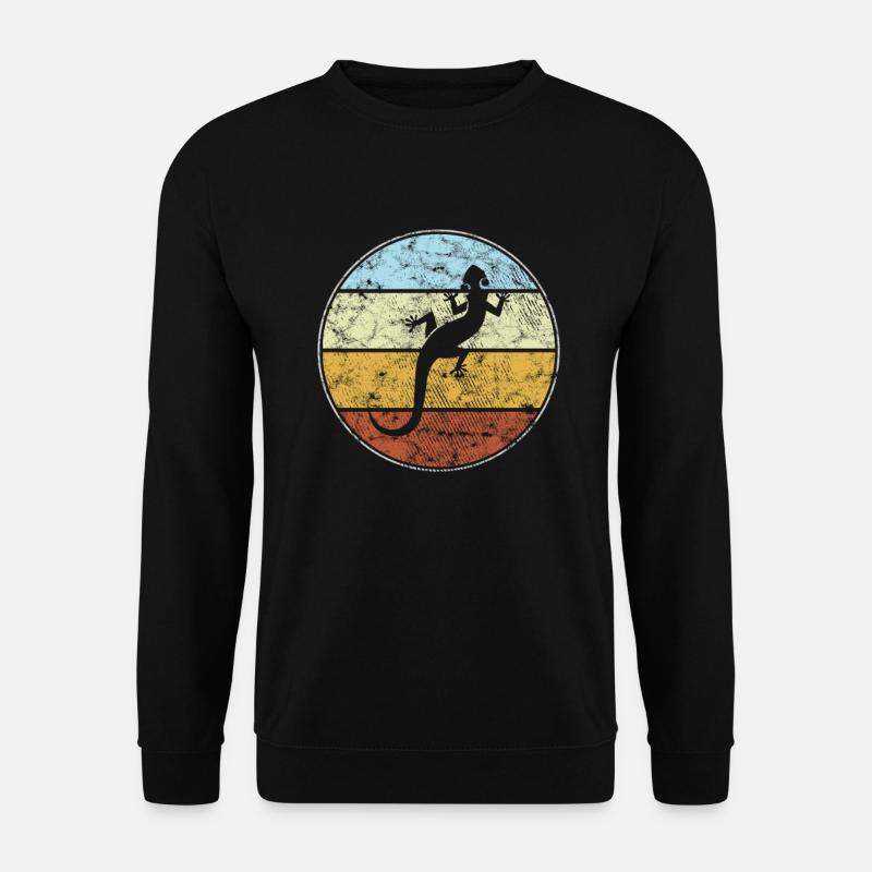 Eidechse Retro - Unisex Pullover - Schwarz