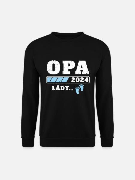 Opa 2024 lädt Schwangerschaftsankündigung ein - Unisex Pullover - Schwarz