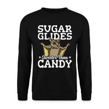 Sugar Glider Süßer Als Candy Sugar Gliders - Unisex Pullover - Schwarz - Vorne - Alina (178cm) & Michal (187cm)