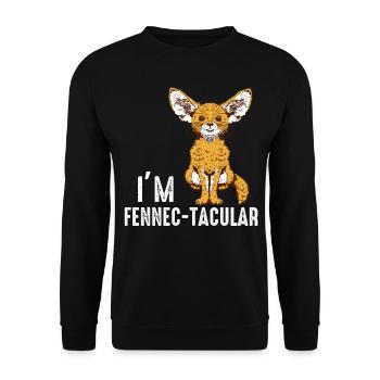 Fennec-tacular Fennec Fox Owner Fennec Foxes - Unisex Sweatshirt - black - Front - Alina (178cm) & Michal (187cm)