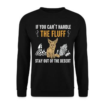 Fennek foxes can interact with the fluffy animals - Unisex Sweatshirt - black - Front - Alina (178cm) & Michal (187cm)