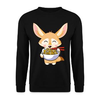 Fennec Foxes Food Ramen Noodles Fennec Foxes - Unisex Sweatshirt - black - Front - Alina (178cm) & Michal (187cm)