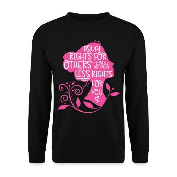 Feminist Equal Rights For Others - Unisex Pullover - Schwarz - Vorne - Alina (178cm) & Michal (187cm)