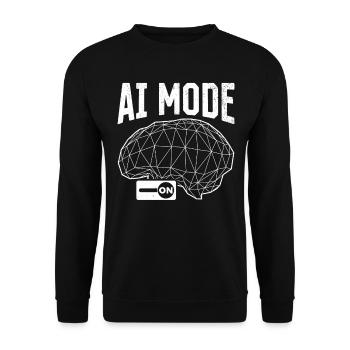 AI Artificial Intelligence Mode On - AI Mode On - Unisex Sweatshirt - black - Front - Alina (178cm) & Michal (187cm)
