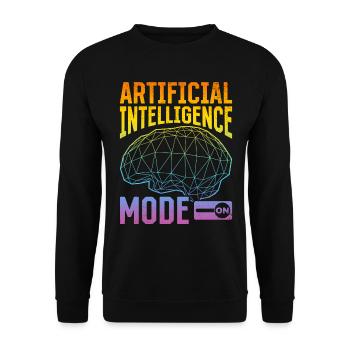 Machine Learning - Artificial Intelligence Mode On - Unisex Pullover - Schwarz - Vorne - Alina (178cm) & Michal (187cm)