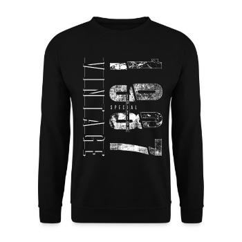 Vintage 1987 Special Edition Geburtsjahr 1987 - Unisex Pullover - Schwarz - Vorne - Alina (178cm) & Michal (187cm)
