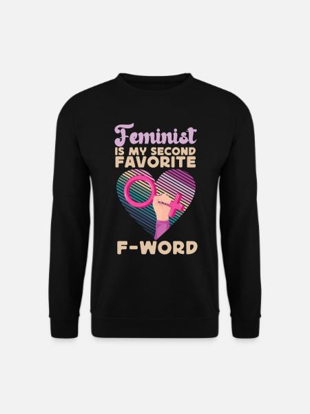 Feminist Heart Feminist Is My - Unisex Pullover - Schwarz