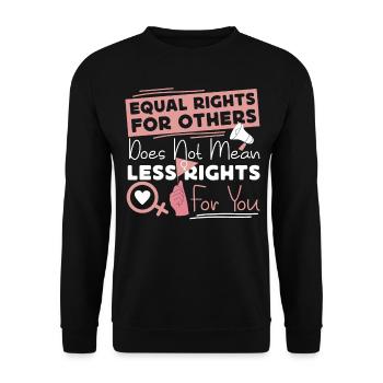 Feminist Equal Rights For Others - Unisex Pullover - Schwarz - Vorne - Alina (178cm) & Michal (187cm)