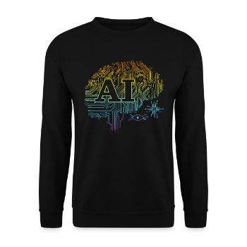 Machine Learning Ai Artificial Intelligence - Unisex Pullover - Schwarz - Vorne - Alina (178cm) & Michal (187cm)