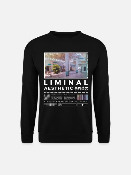 Liminal Spaces Retro 80s & 90s Aesthetic Vaporwave - Unisex Pullover - Schwarz