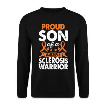 Son Multiple Sclerosis Warrior Awareness Month - Unisex Sweatshirt - black - Front - Alina (178cm) & Michal (187cm)