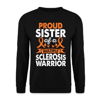Sister of Multiple Sclerosis Warrior - Unisex Sweatshirt - black - Front - Alina (178cm) & Michal (187cm)
