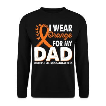 Wear orange for the month of the - Unisex Sweatshirt - black - Front - Alina (178cm) & Michal (187cm)
