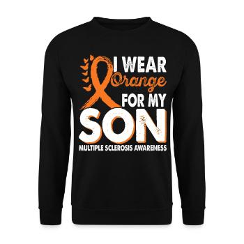 Wear orange for the month of the - Unisex Sweatshirt - black - Front - Alina (178cm) & Michal (187cm)