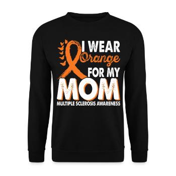Wear orange for Month of Consciousness - Unisex Sweatshirt - black - Front - Alina (178cm) & Michal (187cm)