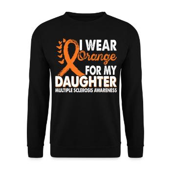 Wear orange for the month of the - Unisex Sweatshirt - black - Front - Alina (178cm) & Michal (187cm)