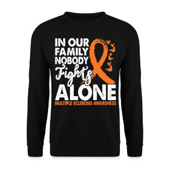 No one fights multiple sclerosis alone - Unisex Sweatshirt - black - Front - Alina (178cm) & Michal (187cm)