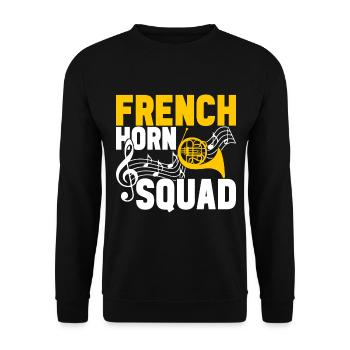 Cuivre à cor - Sweat-shirt Unisexe - noir - Devant - Alina (178cm) & Michal (187cm)