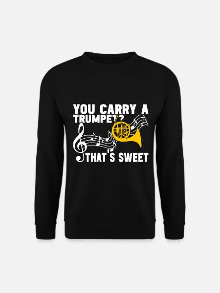 Horn Brass Instrument - Unisex Sweatshirt - black