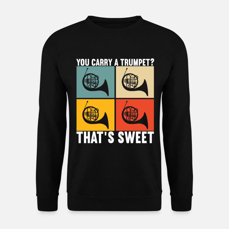 Horn Brass Instrument - Unisex Sweatshirt - black