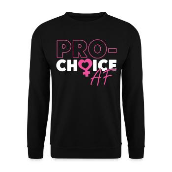 Féministe pro-choix af - Sweat-shirt Unisexe - noir - Devant - Alina (178cm) & Michal (187cm)