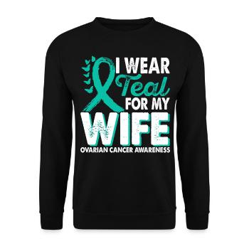 Wear teal for the support of the - Unisex Sweatshirt - black - Front - Alina (178cm) & Michal (187cm)